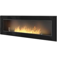Sololed - Frame 1500 SimpleFire Einbau-Bioethanolkamin mit schwarzem Glas von SOLOLED