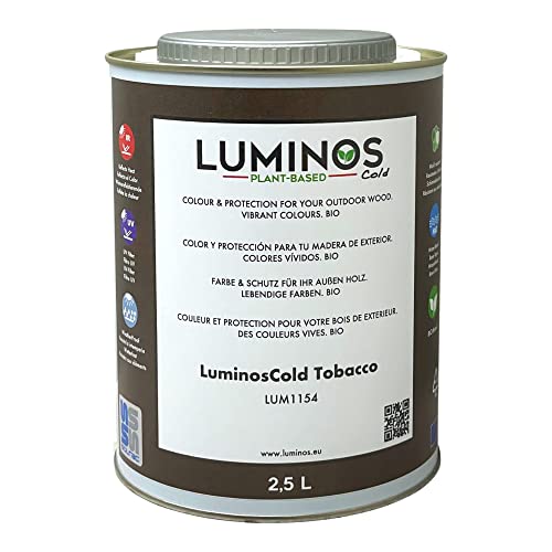Luminos Cold - LUM1154 - Tobacco - Biopolymer-Lasur auf Wasserbasis. Verwendung für Holz im Außenbereich - Tobacco 2.5L von SOLRAC COATINGS