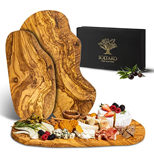 Olivenholz Schneidebrett 3er Set "The Catania Rustic Board" von SOLTAKO