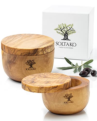 SOLTAKO Olivenholz Salz- & Gewürzdose Salt & Pepper mit Magnetverschluss 2er Set SOLTAKO Olivenholz Salz- & Gewürzdose Salt & Pepper mit Magnetverschluss 2er Set von SOLTAKO