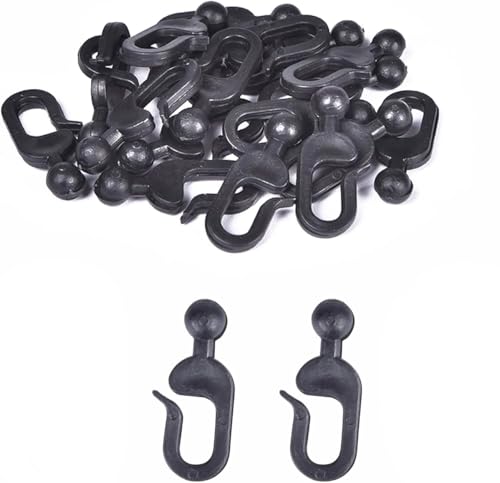 Kunststoff-Haken für Pavillon-Vorhänge und Moskitonetze, 36 Stück, Schwarz Kunststoff-Haken für Pavillon-Vorhänge und Moskitonetze, 36 Stück, Schwarz von SOLUMIA