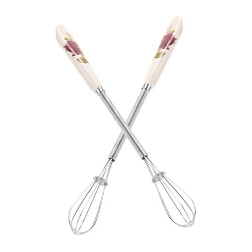 2 Stück Eiermixer Handrührgerät für Schnelle Ei Zubereitung Ergonomisches Design für Einfachen Griff für Backen und Leicht und Tragbar zu Reinigen von SOLUSTRE