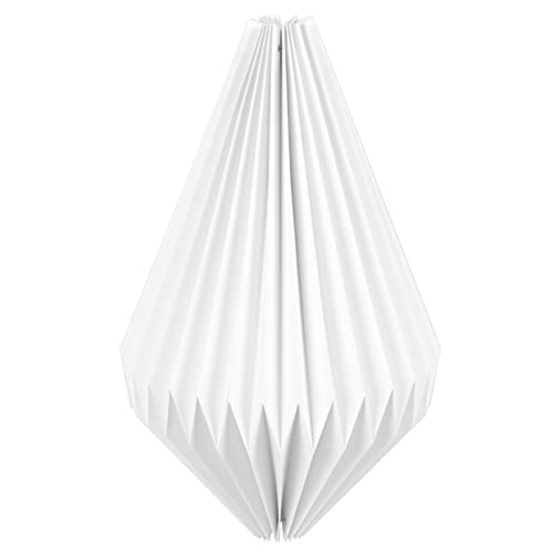 Hängelampe Papier Lampenschirm Papierstern Weiß: Tischlampe Wandlampe Stehlampe Pendelleuchte Schirm 3D Stern Valentinstag Weihnachten Hochzeit Silvester Dekoration Weihnachtsbaum Deko von SOLUSTRE