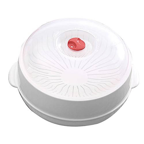 Mikrowellen Dampfgarer für Lebensmittel Praktischer Reis und Fischdampfer mit Luftlöchern für Optimale Dampfentwässerung für Mikrowelle und Küchennutzung von SOLUSTRE