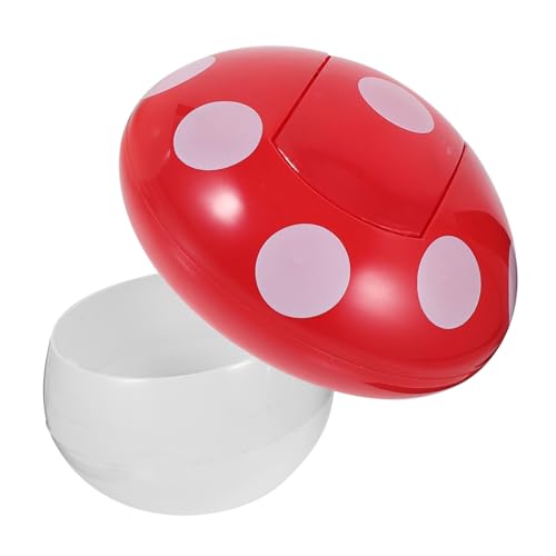 Mini Mülleimer mit Deckel Niedlicher Schreibtisch Abfalleimer im Pilzdesign für Wohnzimmer Schlafzimmer und Büro Wiederverwendbar und Leicht zu Reinigen von SOLUSTRE