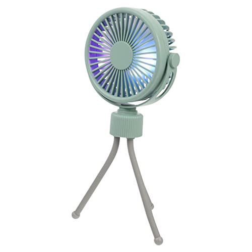 SOLUSTRE 1 Satz Faltbarer USB Lüfter mit Licht Tragbarer Mini Tischventilator für Zuhause Büro und Unterwegs für Kinderwagen und Vielseitige Nutzung von SOLUSTRE
