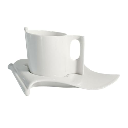 SOLUSTRE 1 Satz Kreatives Kaffeetassen mit Untertasse Keramikbecher für Tee und Milch für Zuhause Cafés und Restaurants Rutschfester Unterteller Design von SOLUSTRE