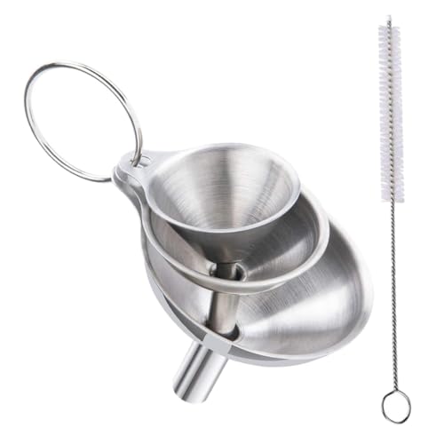 SOLUSTRE 1 Satz Küchen Trichter Set mit Breiter Öffnung und Reinigungsbürste Teilig für Abfüllen von Flüssigkeiten Verhindern von Verschüttungen SOLUSTRE 1 Satz Küchen Trichter Set mit Breiter Öffnung und Reinigungsbürste Teilig für Abfüllen von Flüssigkeiten Verhindern von Verschüttungen von SOLUSTRE