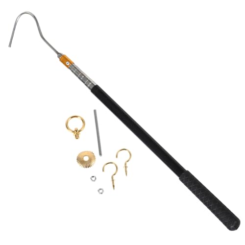 SOLUSTRE 1 Satz Leiter Zugsystem Hakenwerkzeug Dachboden Zugsystem Dachbodenleiter Zugsystem Kit Dachboden Zugstange Kleiderverlängerungsstange Kleiderstange Treppenstangen Edelstahl von SOLUSTRE
