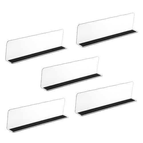 SOLUSTRE 1 Satz Regalteiler Drahtregalteiler לחנות Magnetische Küchenteiler Magnetisches Klare Trennwände Für Regale Küchenschränke Trennschilder Brettregal Weiß PVC 5 Stück von SOLUSTRE
