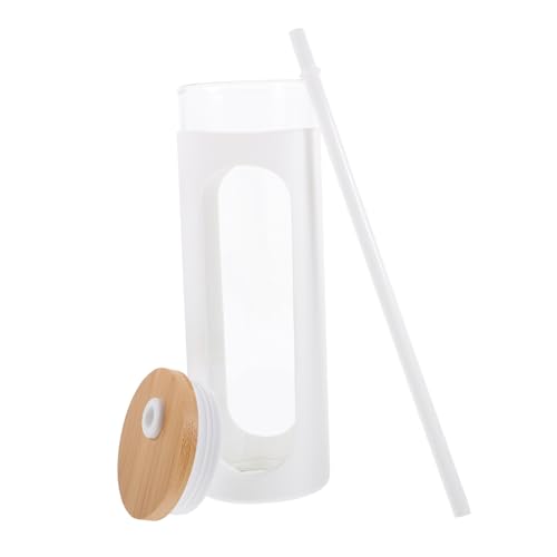SOLUSTRE 1 Satz Trinkbecher mit Deckel und Wiederverwendbare Glasflasche für Tee Säfte und Kalte Getränke Stilvoller Kaffeebecher für und Leicht zu Reinigen von SOLUSTRE
