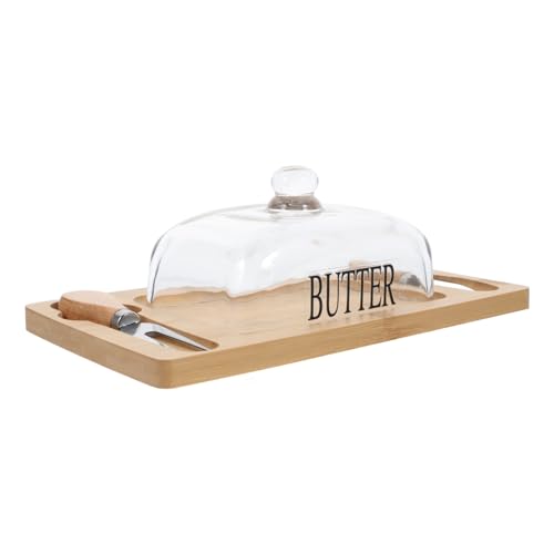 SOLUSTRE 1 Set Butter Butterdose Mit Deckel Butterdose Mit Kuppel Aufbewahrungsschale Haushaltsgeschirr Butterdose Behälter Haushaltsaufbewahrung Geschirr Mit Deckel Käsedose Glas von SOLUSTRE