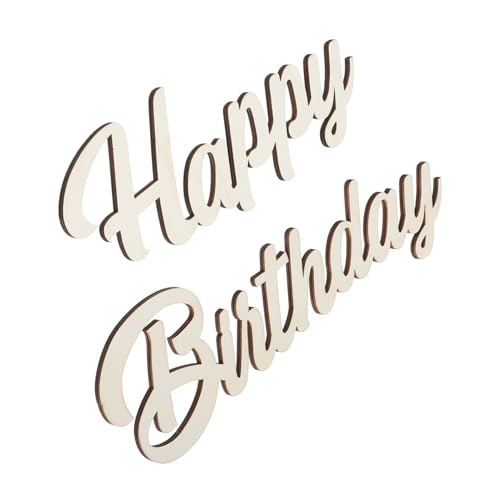 SOLUSTRE 1 Set Hölzernes Geburtstagsschild „Happy Birthday“ Schild Dekoration Benutzerdefiniertes Retro Hängeschild „Happy Birthday“ Ausschnittschild „Happy Birthday“ Holzschild „Happy SOLUSTRE 1 Set Hölzernes Geburtstagsschild „Happy Birthday“ Schild Dekoration Benutzerdefiniertes Retro Hängeschild „Happy Birthday“ Ausschnittschild „Happy Birthday“ Holzschild „Happy von SOLUSTRE