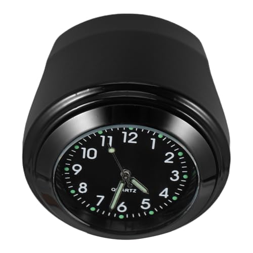 SOLUSTRE 1 Set Motorrad-lenkeruhr - Schwarze Quarz-zifferblattuhr Und Thermometer, Wasserdichtes Und Staubdichtes Reitzubehör Für Langstreckenfahrten von SOLUSTRE