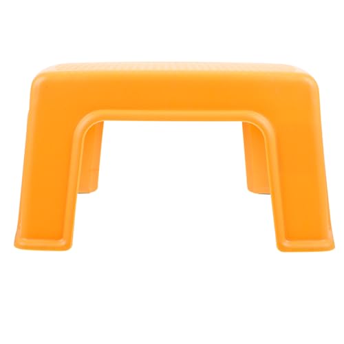 SOLUSTRE 1 Stück Hocker Aus Kunststoff Ergonomische Fußstütze Unter Dem Schreibtisch Tritthocker Fürs Badezimmer Verstellbare Fußstütze Unter Dem Schreibtisch Fußhocker Außenstuhl Orange Pp von SOLUSTRE