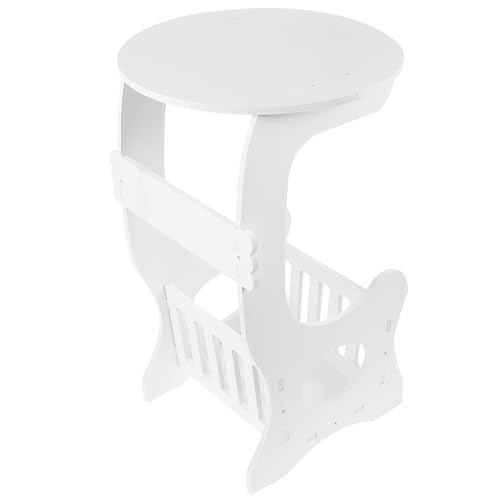 SOLUSTRE Tisch Rund Klein Mini-couchtisch Moderner Teetisch Runder Nachttisch Einfacher Aufbewahrungsständer Für Zuhause von SOLUSTRE