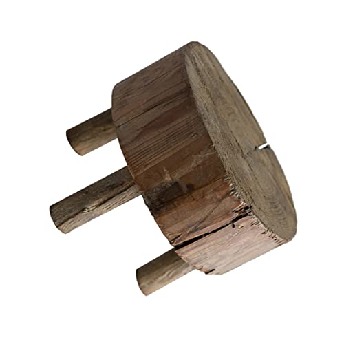 SOLUSTRE 1 Stück Mikromöbel Außenhocker Stiefstuhl Kleiner Runder Hocker Schemel Retro -möbel Mini-hocker Hocker Drinnen Verstellbarer Hocker Stühle Mikro-Retro-hocker Kaffee Holz von SOLUSTRE