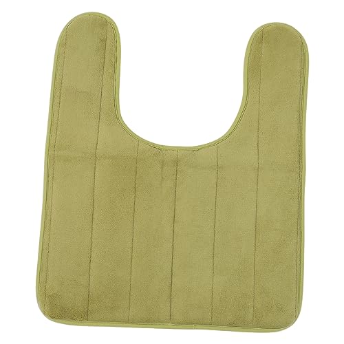 SOLUSTRE 1 Stück U Förmige Badematte rutschfest Komfortable Baumwoll Toilettenmatte Grasgrün für Badezimmer und Wc Schützt vor Kaltem Boden und Sorgt für von SOLUSTRE