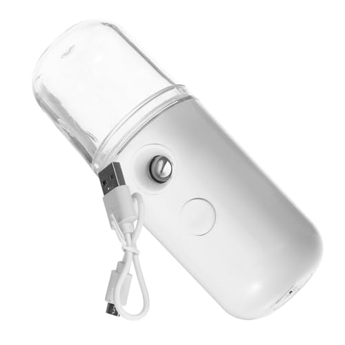 SOLUSTRE 1 Stück USB Luftbefeuchter Tragbarer Sprühbefeuchter für Zuhause Büro und Auto Weiß für Luft und Befeuchtete Haut Leise Einfach zu Reinigen von SOLUSTRE