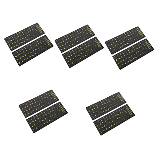 SOLUSTRE 10 Blätter Aufkleber Für Computertastaturen Aufkleber Für Tastaturbuchstaben Englische Tastaturabdeckung Laptop-tastaturaufkleber Usa-Aufkleber Scheinen Tastenkappe PVC-Material von SOLUSTRE