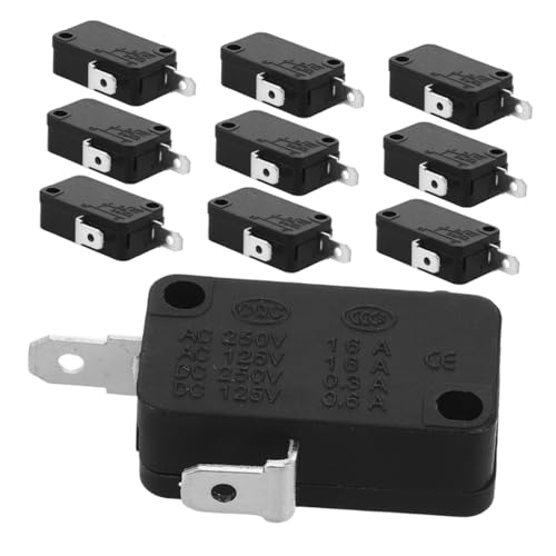 SOLUSTRE 10 Stück Mikrowellen Türschalter Hochleistungs Ersatzteil Mikrowellenersatz Mikrowellenzubehör für Küche Büro Wohnheim Vielseitig Einsetzbar Kompakt und Einfach zu Bedienen von SOLUSTRE