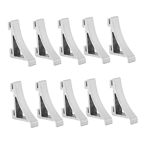 SOLUSTRE 10st Schaltflächen Unterstützen Stützhaken Kühlschrankklemme Kühlschrankclip Mini Gefrierschrank Schrankhaken Kühlerzubehör Halteclips Für Kühlschränke Aluminium Regal Metall von SOLUSTRE