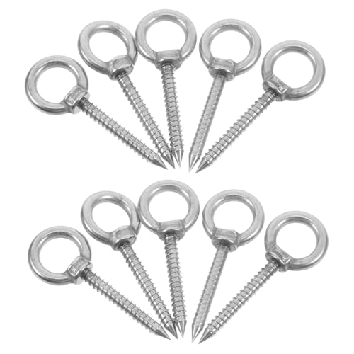 SOLUSTRE 10 Stück Teiliges Edelstahl Ringschrauben Selbstschneidende Einschraubhaken Rostfrei Schwerlastfähig zum Aufhängen von Pflanzenkörben Deko und Leuchten im Innen Außenbereich SOLUSTRE 10 Stück Teiliges Edelstahl Ringschrauben Selbstschneidende Einschraubhaken Rostfrei Schwerlastfähig zum Aufhängen von Pflanzenkörben Deko und Leuchten im Innen Außenbereich von SOLUSTRE