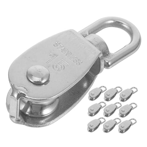 SOLUSTRE 10 Stück Teiliges Edelstahl Schwenkbare Flaschenzug Umlenkrolle Schwerlast Seilrolle Leise Stabil Für Drahtseil Hebesysteme Bau Transport SOLUSTRE 10 Stück Teiliges Edelstahl Schwenkbare Flaschenzug Umlenkrolle Schwerlast Seilrolle Leise Stabil Für Drahtseil Hebesysteme Bau Transport von SOLUSTRE