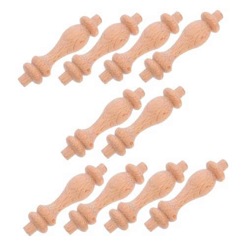 SOLUSTRE 10 Stück Teiliges Holzbaluster mit Europäischem Schnitzereidesign Dekorative Treppenhaus spindeln für Geländer Möbel und DIY holzhandwerk Vielseitig für Weinregal und Schrank von SOLUSTRE