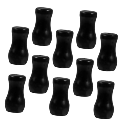 SOLUSTRE 10 Stück Teiliges PVC Kordelknöpfe für Jalousien Strapazierfähige Verschleißfeste Blindzug Enden Einfache Montage Geeignet als Ersatz für Rollos und Vorhänge Schwarz von SOLUSTRE