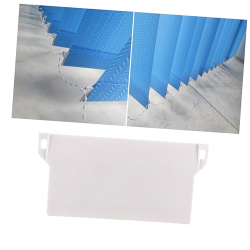 SOLUSTRE 10 Stück Teiliges PVC Vertikaljalousien Beschwerungsplatten Weiß Stabile Kunststoff Lamellen Gewichte für Vertikale Jalousien Geeignet für Wohn und Arbeitsräume von SOLUSTRE