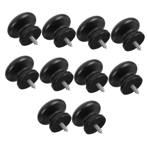 SOLUSTRE 10 Stück Teiliges Runde Massivholz Möbelgriffe mit Einzelbohrung Ergonomische Langlebige Schubladenknöpfe aus Naturholz für Kommoden Küchen Kleiderschränke Vielseitige von SOLUSTRE