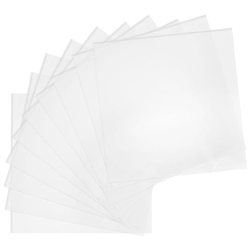 SOLUSTRE 10 Stücke Schallplattenhüllen aus Kunststoff Vinyl Record Außenhüllen Selbstklebend Schallplattenschutz für Sichere Aufbewahrung von SOLUSTRE