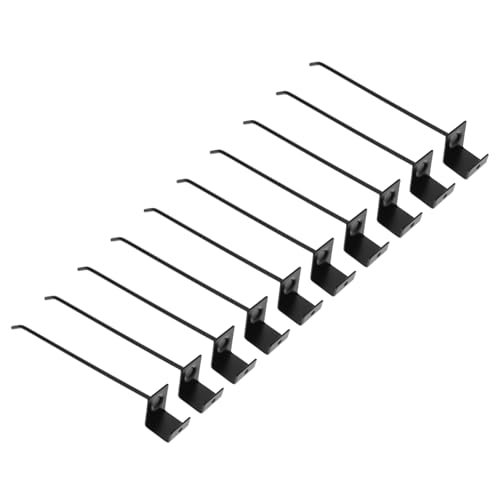 SOLUSTRE 10 Stück Teiliges Square Tube Shop Display Hooks aus Robustem Einfache Montage ohne Schrauben Vielseitige Haken für Supermarktregale und Warenpräsentation Schwarz Lang SOLUSTRE 10 Stück Teiliges Square Tube Shop Display Hooks aus Robustem Einfache Montage ohne Schrauben Vielseitige Haken für Supermarktregale und Warenpräsentation Schwarz Lang von SOLUSTRE