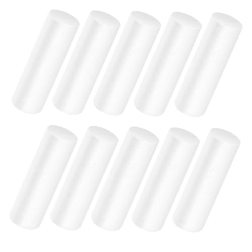 SOLUSTRE 10 Stück Teiliges Weiße Polystyrol Schaumstoffzylinder für DIY Weihnachtsdeko Basteln Leicht Langlebig Platzsparend für Kreative Weihnachts und Blumenarrangements von SOLUSTRE