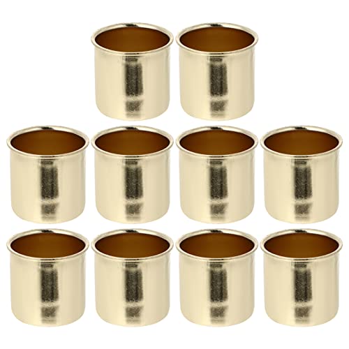 SOLUSTRE 10 Stücke Mini Kerzenhalter Kerzeneinsätze Metall Kerzenständer Teelichthalter Kerzenleuchter Windlichthalter für Stabkerzen Tafelkerzen Weihnachten Hochzeit Geburtstag Tischdeko von SOLUSTRE