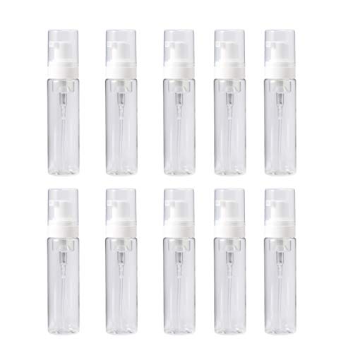 SOLUSTRE 10 Stücke Schaumseifenspender 80ml Leere Pumpflasche Schäumender Seifenspender Reise Kosmetikflaschen Nachfüllbare Reiseflaschen Set Shampoo Duschgel Flasche für Badezimmer Hotel von SOLUSTRE