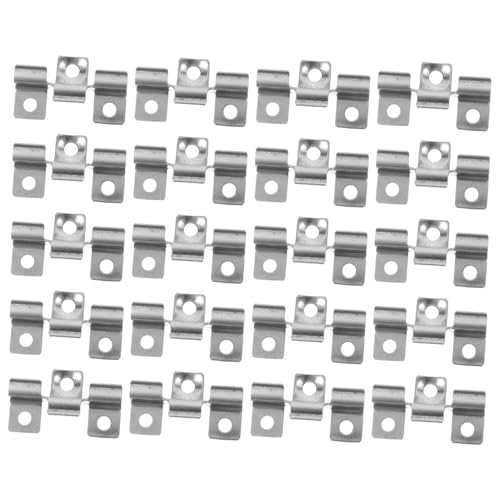 SOLUSTRE 100 Stück Deck Befestiger Clip für Verbundholz Terrassendielen Schnelle Montage Robuste Verbindungselemente mit Schlitzhöhe für Dielen Abstandhalter von SOLUSTRE