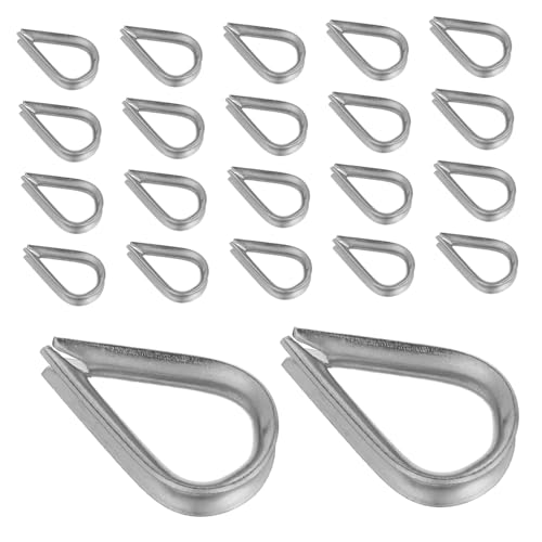 SOLUSTRE 100 Stück Edelstahl Drahtseil Schutzkauschen für Drahtseile Rostfrei Abriebfest Outdoor Marinetauglich für Industrie Bootfahren und Rigging-anwendungen SOLUSTRE 100 Stück Edelstahl Drahtseil Schutzkauschen für Drahtseile Rostfrei Abriebfest Outdoor Marinetauglich für Industrie Bootfahren und Rigging-anwendungen von SOLUSTRE