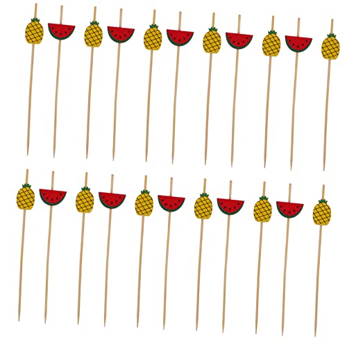 SOLUSTRE 100 Stück Hawaiian Cake Topper Set Obst und Cocktail Dekorationsstecker für Kuchen Frucht und Snack Dekoration für Partys und Buffets SOLUSTRE 100 Stück Hawaiian Cake Topper Set Obst und Cocktail Dekorationsstecker für Kuchen Frucht und Snack Dekoration für Partys und Buffets von SOLUSTRE