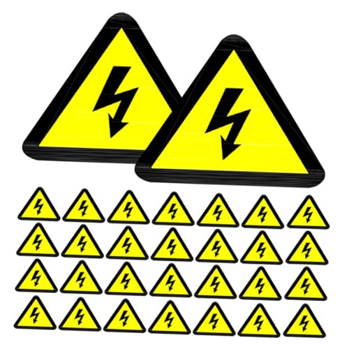 SOLUSTRE 100 Stück Hochspannungs-warnaufkleber Gelbe Dreieck-sicherheitszeichen Elektrische Schockgefahr Warnetiketten Selbstklebende Hochspannungs-warnhinweise für Industrie Büro Zuhause SOLUSTRE 100 Stück Hochspannungs-warnaufkleber Gelbe Dreieck-sicherheitszeichen Elektrische Schockgefahr Warnetiketten Selbstklebende Hochspannungs-warnhinweise für Industrie Büro Zuhause von SOLUSTRE