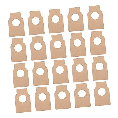SOLUSTRE 100 Stück Kraftpapier Weinetiketten für Flaschenhals Beschriftbare Aufhänger für Weinregale und Weinkeller Gelb für Zuhause und Partys von SOLUSTRE