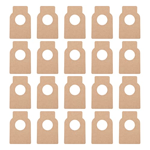 SOLUSTRE 100 Stück Kraftpapier Weinflaschenanhänger Robuste Hängeetiketten für Weinkeller Beschreibbar 5.7X8.9cm für Weinregale und Hausgebrauch von SOLUSTRE