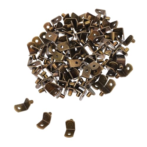SOLUSTRE 100 Stück Teiliges Stabile Regalhalter aus Eisen mit Loch Verstellbare Möbelstützen für Schrank Küchen Bücherregal Robuste Metallhalter für Vielseitige Board unterstützung von SOLUSTRE