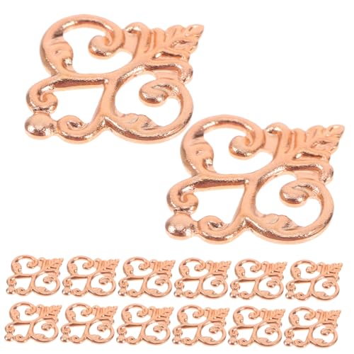 SOLUSTRE 100pcs Kupfer Onlay Schubladenabziehbilder Schränke Applikationsmöbelboxen Applikum Für Schrankgarderobe Dekorationen von SOLUSTRE
