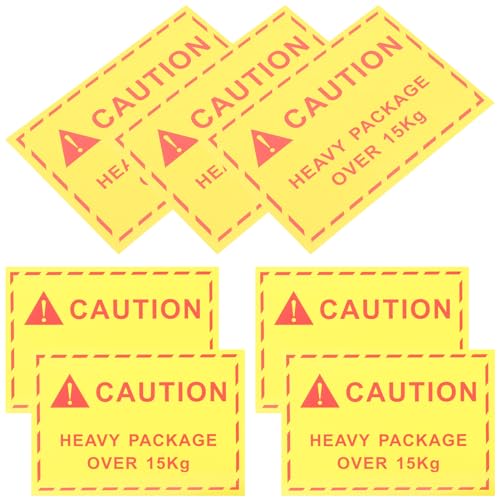SOLUSTRE 100stücke Versandetiketten Für Schwere Gegenstände Selbstklebende Warnung Aufkleber Spezielle Handhabung Etiketten Warnaufkleber Mit Starkem Klebstoff Geeignet Für Laderampen von SOLUSTRE