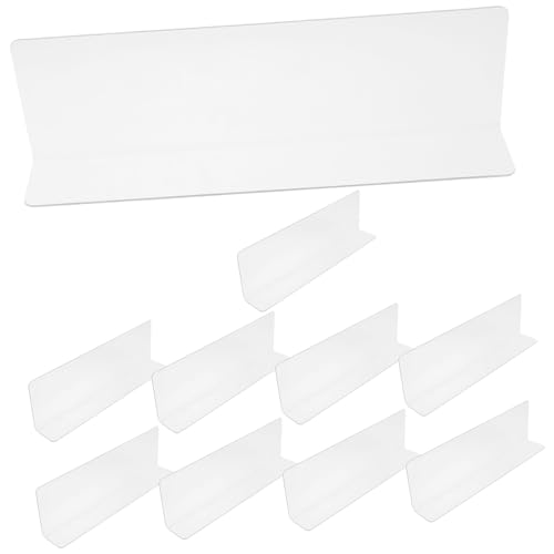 SOLUSTRE 10Stücke Teiliges Regalteiler Aus Austauschbare Transparente Schranktrennwände Für Organisation Supermärkten Bekleidungsgeschäften Magnet von SOLUSTRE