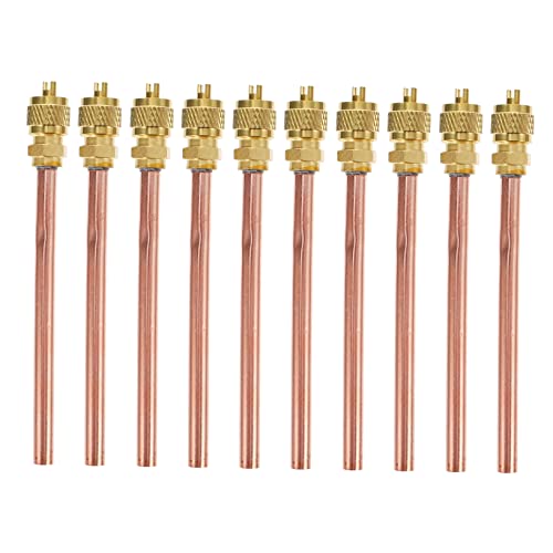 SOLUSTRE 10st Nadelventilrohr Kühlschrank-serviceventil Konditionierung Kühlservice Tragbare Luft Weg Conditioner Wartungszugangsventil Träger Ersatzteile Kompressor Messing Golden von SOLUSTRE