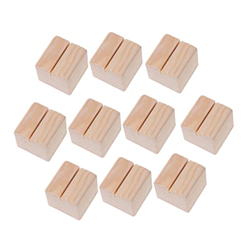 SOLUSTRE 10stücke Holzkartenständer Kartenhalter Für Büro Partytisch Mit Holz Basis Bild Stand Schreibtisch Karten Display Stand Für Namenskarten Und Notizen von SOLUSTRE
