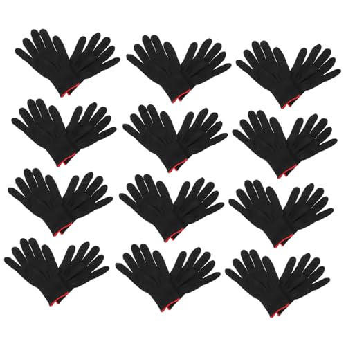 SOLUSTRE 12 Paare Strickhandschuhe Bequeme und Sichere und Montagehandschuhe für Erwachsene für Elektronische Montage und Industrielle Anwendungen von SOLUSTRE
